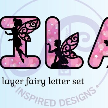 Intra απο ξύλο plywood 3mm-4mm πάχος - Fairy Alphabet Σετ 47 Γραμμάτων Δίασταση 30x20 cm INTRAFABR-69197360 - Image 2