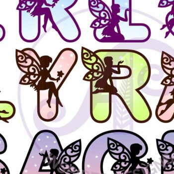 Intra απο ξύλο plywood 3mm-4mm πάχος - Fairy Alphabet Σετ 47 Γραμμάτων Δίασταση 30x20 cm INTRAFABR-69197360 - Image 3