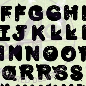 Intra απο ξύλο plywood 3mm-4mm πάχος - Fairy Alphabet Σετ 47 Γραμμάτων Δίασταση 30x20 cm INTRAFABR-69197360 - Image 4