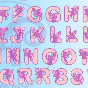 Intra απο ξύλο plywood 3mm-4mm πάχος - Fairy Alphabet Σετ 47 Γραμμάτων Δίασταση 30x20 cm INTRAFABR-69197360 - Image 5