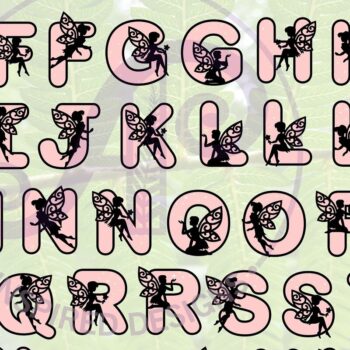 Intra απο ξύλο plywood 3mm-4mm πάχος - Fairy Alphabet Σετ 47 Γραμμάτων Δίασταση 30x20 cm INTRAFABR-69197360 - Image 7