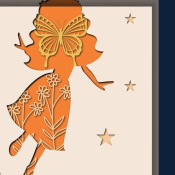 Intra απο ξύλο plywood 3mm-4mm πάχος - Πακέτο  Shadow Box Fairy Butterfly Δίασταση 25x25 cm INTRAFABR-34893963 - Image 2