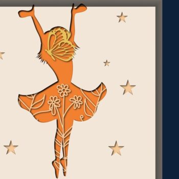 Intra απο ξύλο plywood 3mm-4mm πάχος - Πακέτο  Shadow Box Fairy Butterfly Δίασταση 25x25 cm INTRAFABR-34893963 - Image 3