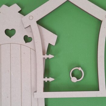 Intra απο ξύλο plywood 3mm-4mm πάχος - Fairy Doors, κοπής με λέιζερ. 2 στρώμα Δίασταση 30x20 cm INTRAFABR-68404790 - Image 2