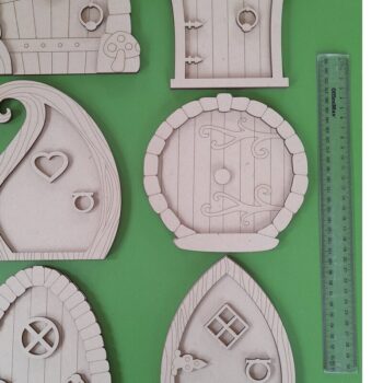 Intra απο ξύλο plywood 3mm-4mm πάχος - Fairy Doors, κοπής με λέιζερ. 2 στρώμα Δίασταση 30x20 cm INTRAFABR-68404790 - Image 4