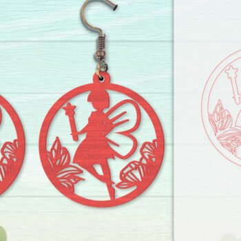 Intra απο ξύλο plywood 3mm-4mm πάχος - Σκουλαρίκια Fairy Lasercut BNDLES 8 ΣΧΕΔΙΑ Δίασταση 3x3 cm INTRAFABR-115058978 - Image 2