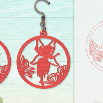 Intra απο ξύλο plywood 3mm-4mm πάχος - Σκουλαρίκια Fairy Lasercut BNDLES 8 ΣΧΕΔΙΑ Δίασταση 3x3 cm INTRAFABR-115058978 - Image 3