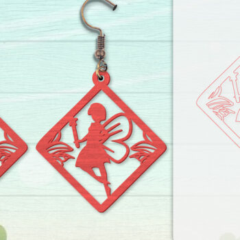 Intra απο ξύλο plywood 3mm-4mm πάχος - Σκουλαρίκια Fairy Lasercut BNDLES 8 ΣΧΕΔΙΑ Δίασταση 3x3 cm INTRAFABR-115058991 - Image 2