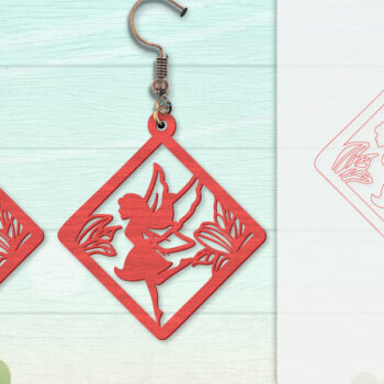 Intra απο ξύλο plywood 3mm-4mm πάχος - Σκουλαρίκια Fairy Lasercut BNDLES 8 ΣΧΕΔΙΑ Δίασταση 3x3 cm INTRAFABR-115058991 - Image 4