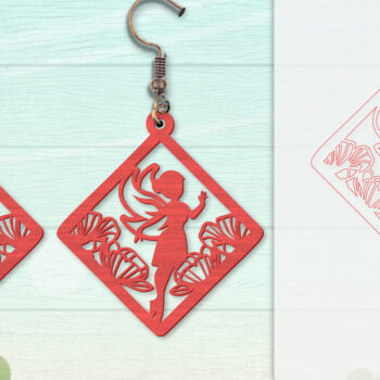 Intra απο ξύλο plywood 3mm-4mm πάχος - Σκουλαρίκια Fairy Lasercut BNDLES 8 ΣΧΕΔΙΑ Δίασταση 3x3 cm INTRAFABR-115058991 - Image 5