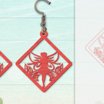 Intra απο ξύλο plywood 3mm-4mm πάχος - Σκουλαρίκια Fairy Lasercut BNDLES 8 ΣΧΕΔΙΑ Δίασταση 3x3 cm INTRAFABR-115058991 - Image 7