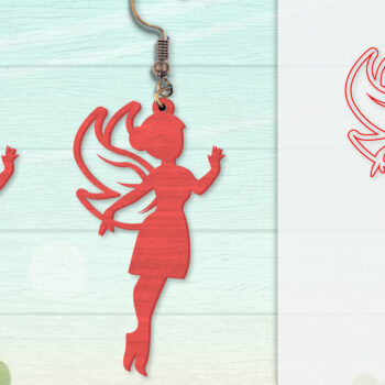 Intra απο ξύλο plywood 3mm-4mm πάχος - Σκουλαρίκια Fairy Lasercut BNDLES 8 ΣΧΕΔΙΑ Δίασταση 3x3 cm INTRAFABR-115058063 - Image 3