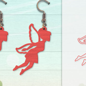 Intra απο ξύλο plywood 3mm-4mm πάχος - Σκουλαρίκια Fairy Lasercut BNDLES 8 ΣΧΕΔΙΑ Δίασταση 3x3 cm INTRAFABR-115058063 - Image 6