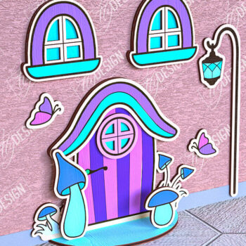 Intra απο ξύλο plywood 3mm-4mm πάχος - Fairy Garden Door Design | Νεραϊδόσπιτο Δίασταση 30x20 cm INTRAFABR-95987132 - Image 1