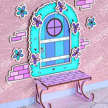 Intra απο ξύλο plywood 3mm-4mm πάχος - Πακέτο κοπής Laser Door Fairy Garden Δίασταση 30x20 cm INTRAFABR-95987147 - Image 3