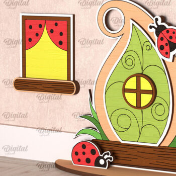 Intra απο ξύλο plywood 3mm-4mm πάχος - Δέσμη κοπής με λέιζερ Fairy Garden Doors Δίασταση 30x20 cm INTRAFABR-99395977 - Image 3