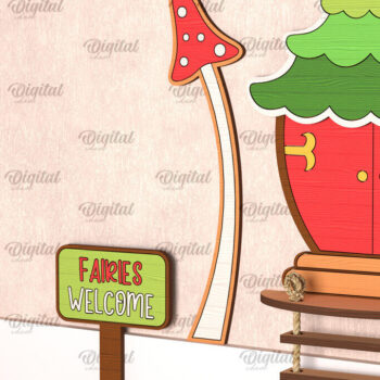 Intra απο ξύλο plywood 3mm-4mm πάχος - Δέσμη κοπής με λέιζερ Fairy Garden Doors Δίασταση 30x20 cm INTRAFABR-99395977 - Image 5