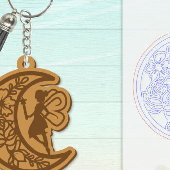 Intra απο ξύλο plywood 3mm-4mm πάχος - Μπρελόκ Fairy Lasercut Δίασταση 4x4 cm INTRAFABR-115445753 - Image 6