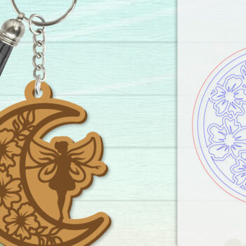 Intra απο ξύλο plywood 3mm-4mm πάχος - Μπρελόκ Fairy Lasercut Δίασταση 4x4 cm INTRAFABR-115445753 - Image 7