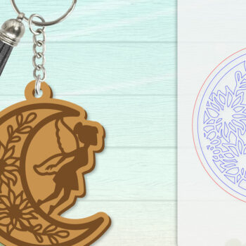 Intra απο ξύλο plywood 3mm-4mm πάχος - Μπρελόκ Fairy Lasercut Δίασταση 4x4 cm INTRAFABR-115445753 - Image 8