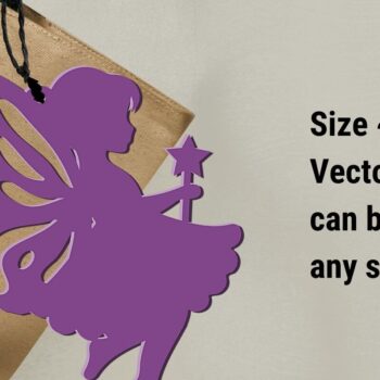 Intra απο ξύλο plywood 3mm-4mm πάχος - Fairy Keychain, Laser Cut Files Δίασταση 4x4 cm INTRAFABR-97819516 - Image 2