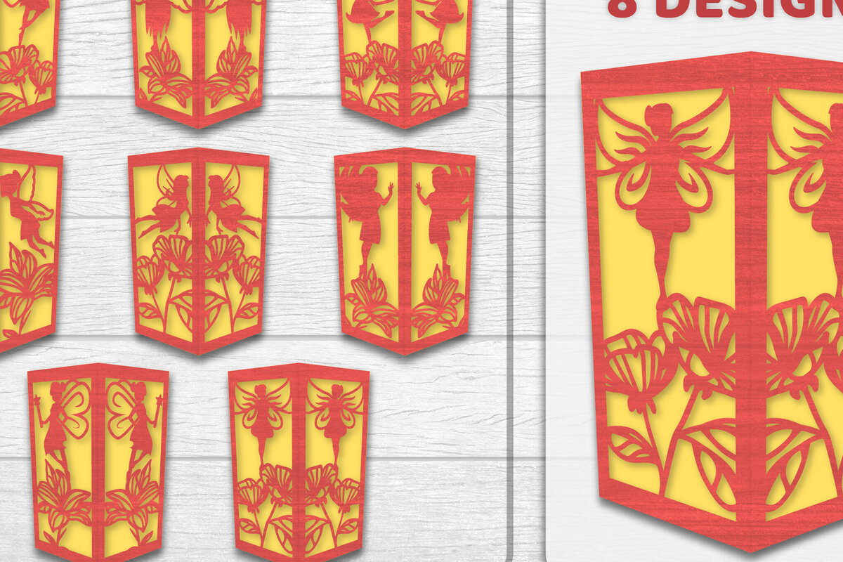 Intra απο ξύλο plywood 3mm-4mm πάχος - Φωτιστικό Fairy Lasercut BNDLES 8 ΣΧΕΔΙΑ Δίασταση 20x20 cm INTRAFABR-115436981