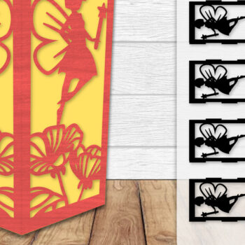 Intra απο ξύλο plywood 3mm-4mm πάχος - Φωτιστικό Fairy Lasercut BNDLES 8 ΣΧΕΔΙΑ Δίασταση 20x20 cm INTRAFABR-115436981 - Image 2