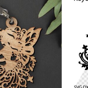 Intra απο ξύλο plywood 3mm-4mm πάχος - Μπρελόκ Fairy Laser Cut. Fairy . Δίασταση 7x3 cm INTRAFABR-100150677