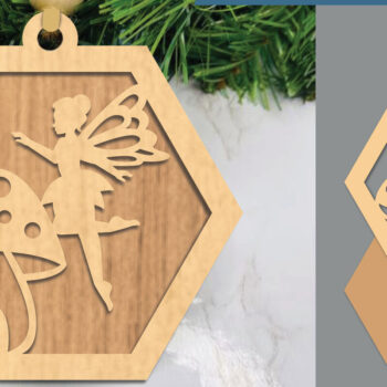 Intra απο ξύλο plywood 3mm-4mm πάχος - Στολίδι Fairy Laser Cut  2 Δίασταση 6x6 cm INTRAFABR-105419175 - Image 1