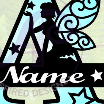 Intra απο ξύλο plywood 3mm-4mm πάχος - Fairy Letter a Monogram Cut File Δίασταση 30x20 cm INTRAFABR-69040413 - Image 1