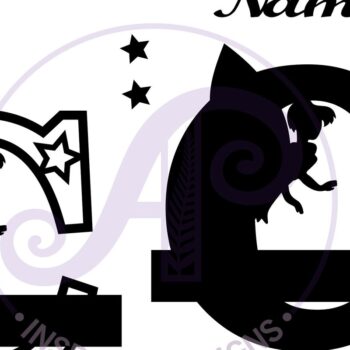 Intra απο ξύλο plywood 3mm-4mm πάχος - Fairy Letter C Μονόγραμμα Cut Δίασταση 30x20 cm INTRAFABR-69040516 - Image 2