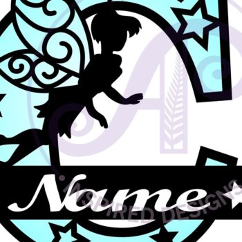 Intra απο ξύλο plywood 3mm-4mm πάχος - Fairy Letter C Μονόγραμμα Cut Δίασταση 30x20 cm INTRAFABR-69040516 - Image 3