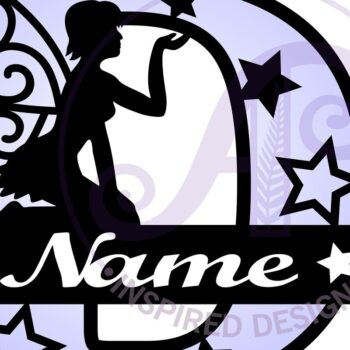 Intra απο ξύλο plywood 3mm-4mm πάχος - Fairy Letter D Μονόγραμμα Cut Δίασταση 30x20 cm INTRAFABR-69040537 - Image 3