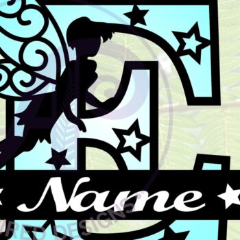 Intra απο ξύλο plywood 3mm-4mm πάχος - Fairy Letter E Μονόγραμμα Cut Δίασταση 30x20 cm INTRAFABR-69040565 - Image 1