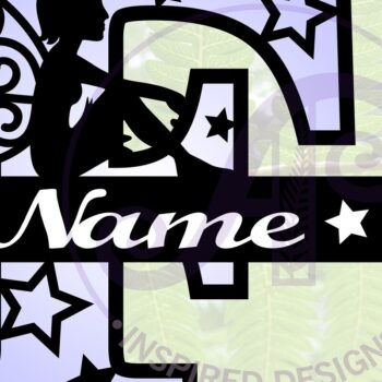 Intra απο ξύλο plywood 3mm-4mm πάχος - Fairy Letter F Μονόγραμμα Cut Δίασταση 30x20 cm INTRAFABR-69040588 - Image 1