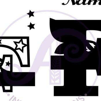 Intra απο ξύλο plywood 3mm-4mm πάχος - Fairy Letter F Μονόγραμμα Cut Δίασταση 30x20 cm INTRAFABR-69040588 - Image 2