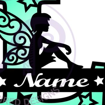 Intra απο ξύλο plywood 3mm-4mm πάχος - Fairy Letter L Μονόγραμμα Cut Δίασταση 30x20 cm INTRAFABR-69040803 - Image 3