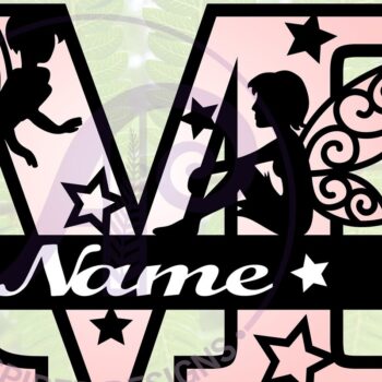 Intra απο ξύλο plywood 3mm-4mm πάχος - Fairy Letter M Μονόγραμμα Cut Δίασταση 30x20 cm INTRAFABR-69040825 - Image 1