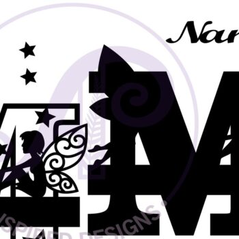 Intra απο ξύλο plywood 3mm-4mm πάχος - Fairy Letter M Μονόγραμμα Cut Δίασταση 30x20 cm INTRAFABR-69040825 - Image 2