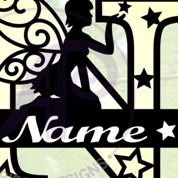 Intra απο ξύλο plywood 3mm-4mm πάχος - Fairy Letter N Μονόγραμμα Cut Δίασταση 30x20 cm INTRAFABR-69041143 - Image 1