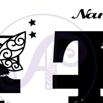 Intra απο ξύλο plywood 3mm-4mm πάχος -  αποκοπής μονόγραμμα  Fairy Letter T Δίασταση 30x20 cm INTRAFABR-69041541 - Image 2