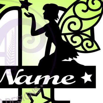 Intra απο ξύλο plywood 3mm-4mm πάχος -  αποκοπής μονόγραμμα  Fairy Letter T Δίασταση 30x20 cm INTRAFABR-69041541 - Image 3