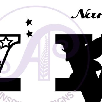 Intra απο ξύλο plywood 3mm-4mm πάχος - Fairy Letter V Μονόγραμμα Cut Δίασταση 30x20 cm INTRAFABR-69041575 - Image 2