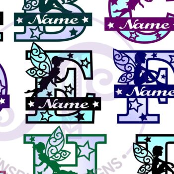 Intra απο ξύλο plywood 3mm-4mm πάχος - Σετ κεφαλαίων γραμμάτων Fairy Monogram  Δίασταση 30x20 cm INTRAFABR-69035692 - Image 2