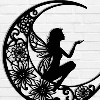 Intra απο ξύλο plywood 3mm-4mm πάχος - Αρχεία  Cut Laser Fairy Moon Δίασταση 40x50 cm INTRAFABR-119550308 - Image 1