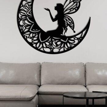 Intra απο ξύλο plywood 3mm-4mm πάχος - Αρχεία  Cut Laser Fairy Moon Δίασταση 40x50 cm INTRAFABR-119549723 - Image 3