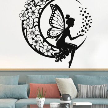 Intra απο ξύλο plywood 3mm-4mm πάχος - Fairy on Crescent Moon , Αποκοπή υ Δίασταση 20x20 cm INTRAFABR-123246497 - Image 5