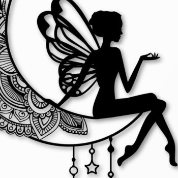 Intra απο ξύλο plywood 3mm-4mm πάχος - Fairy on the Moon Paper/Laser File#6 Δίασταση 40x50 cm INTRAFABR-33498684 - Image 1