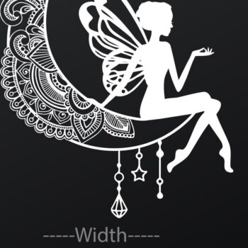 Intra απο ξύλο plywood 3mm-4mm πάχος - Fairy on the Moon Paper/Laser File#6 Δίασταση 40x50 cm INTRAFABR-33498684 - Image 2