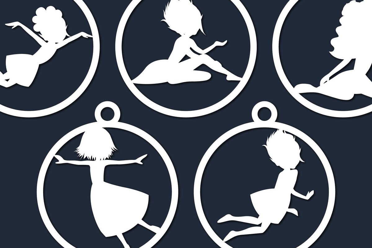 Intra απο ξύλο plywood 3mm-4mm πάχος - Δέσμη κοπής με λέιζερ στολίδι Fairy Bauble Δίασταση 25x25 cm INTRAFABR-45120814